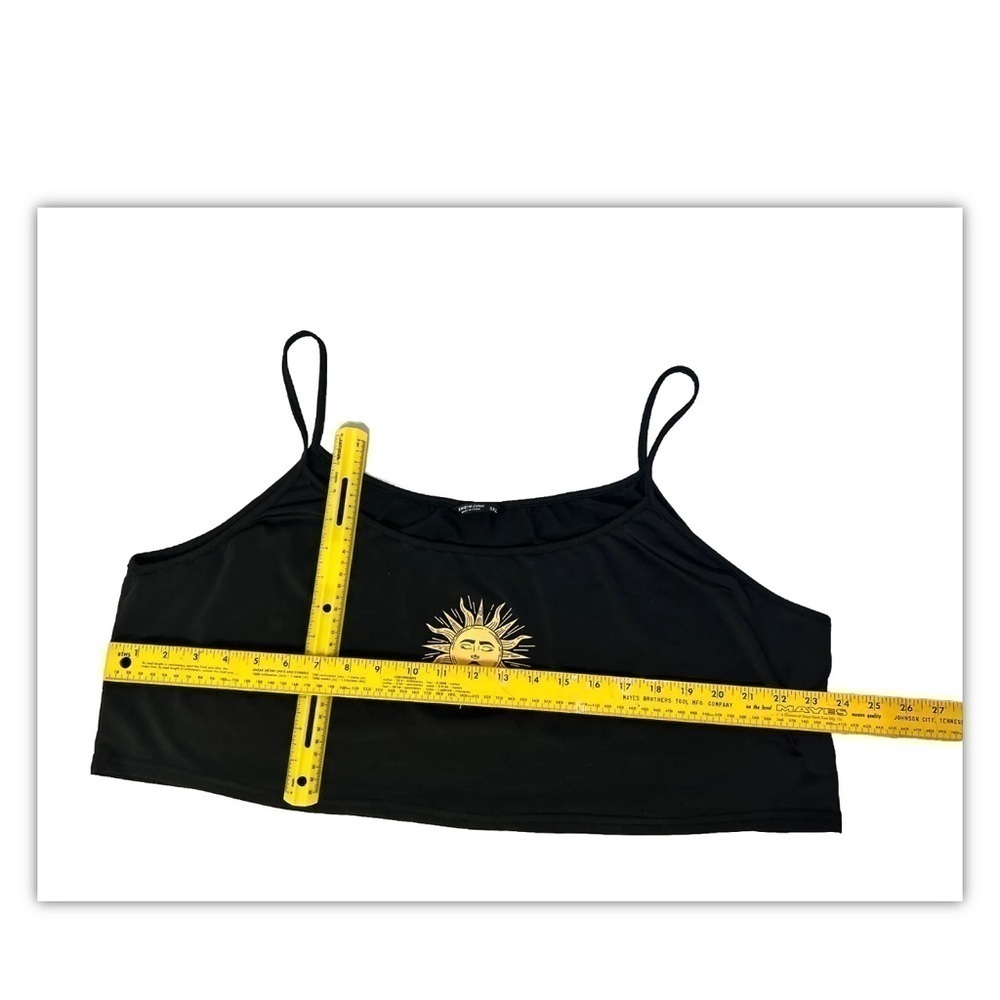 Shein Cropped Top 5XL Black With Sun - Picture 3 of 5